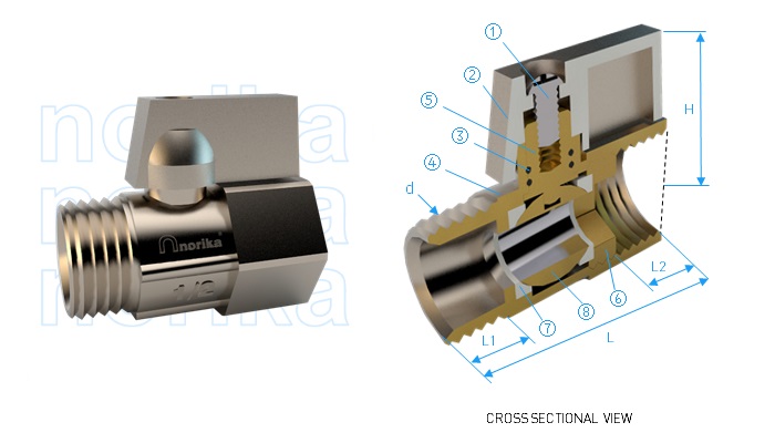 Mini Ball Valve M x F